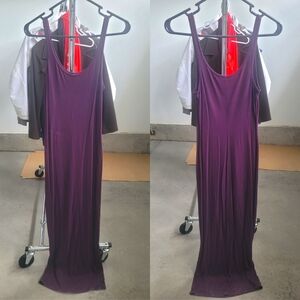 Purple tank maxi dress